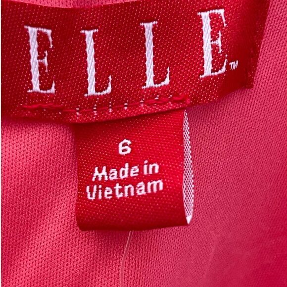 ELLE Melon Mini Ribbed Peekaboo Summer Flirty Sun Dress, Size 6 - Picture 6 of 10